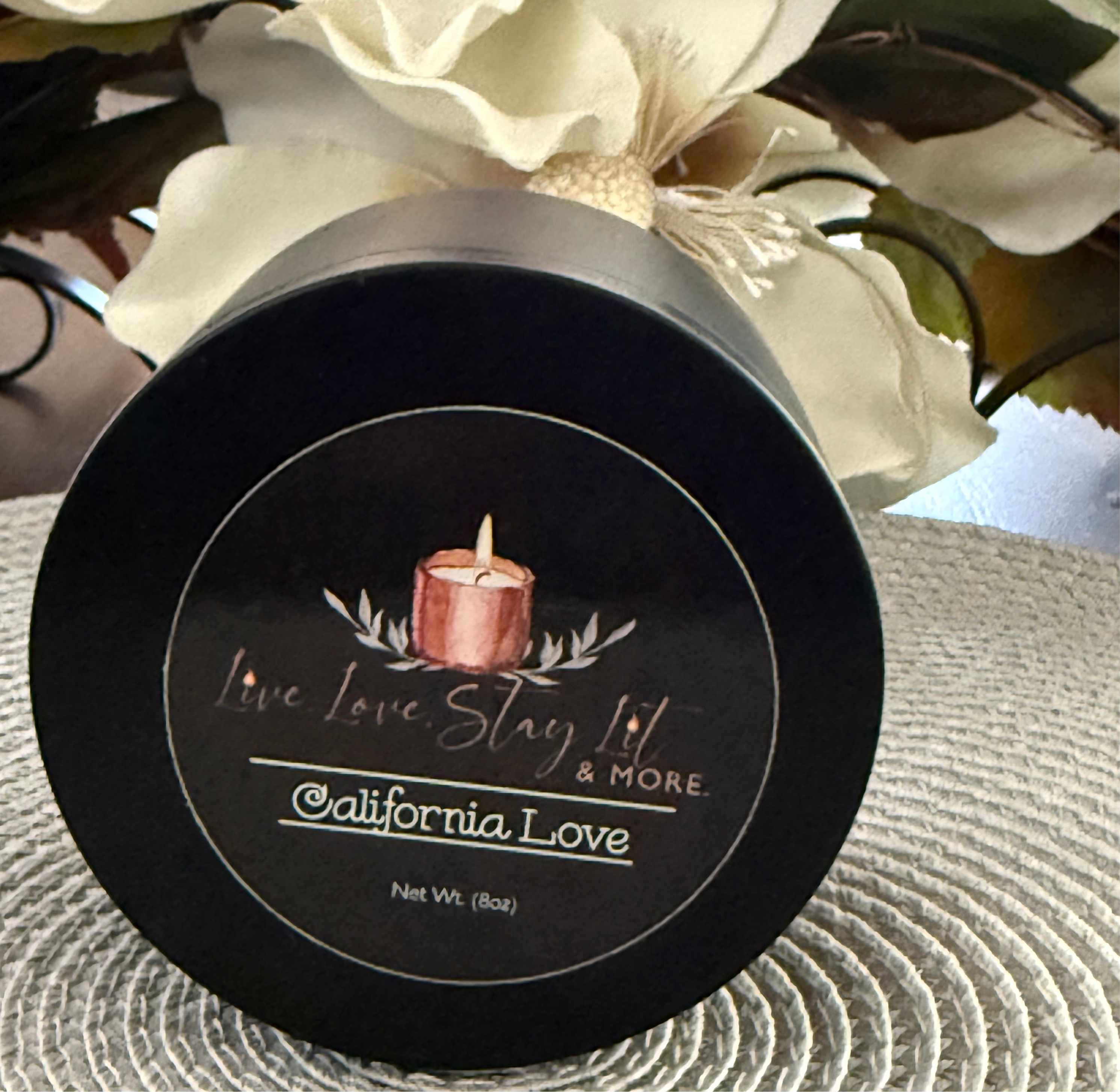 California Love Candle – Coastal Jasmine & Bergamot Blend | 8oz Tin