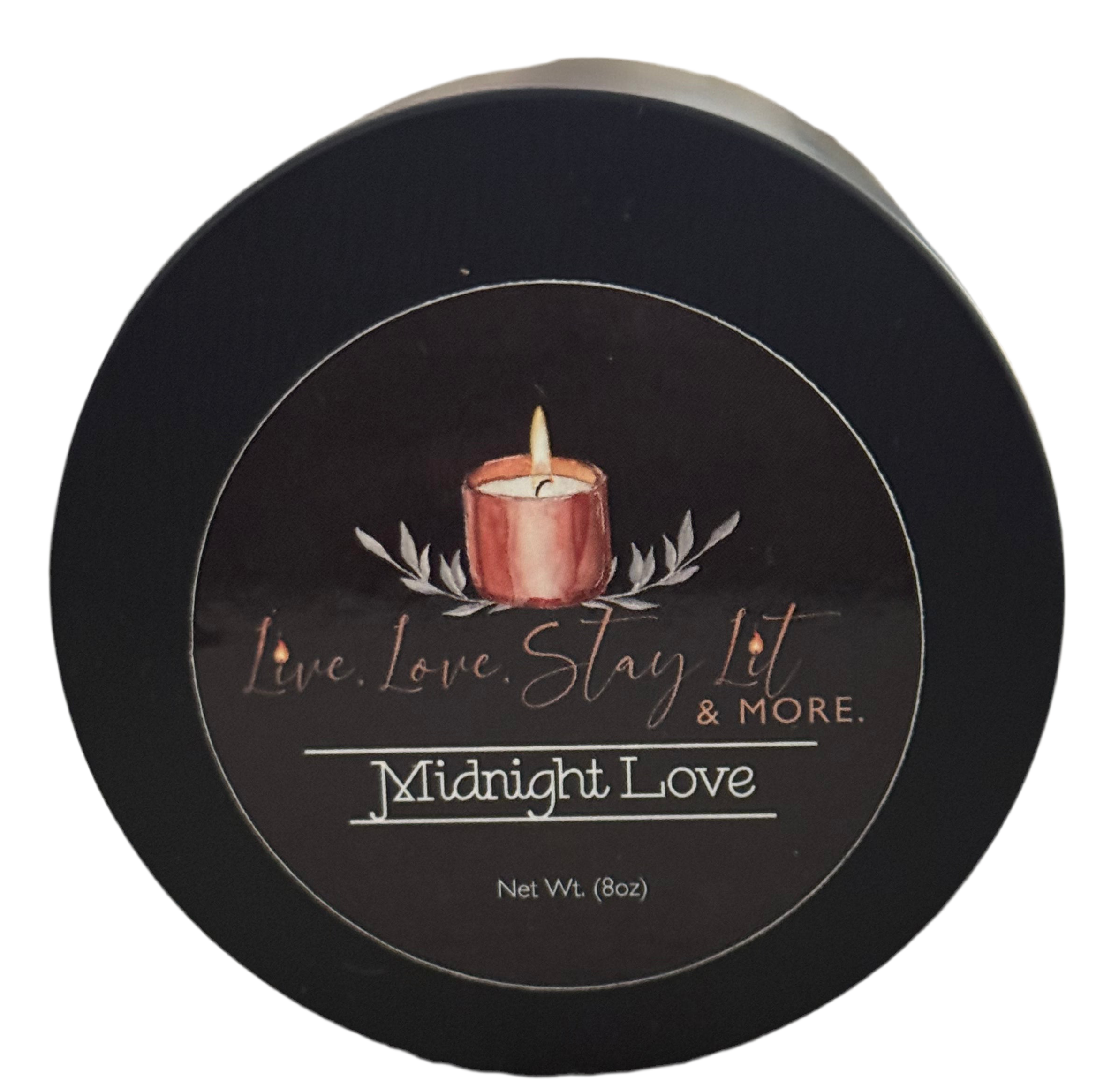 Midnight Love – 8oz Tin Candle | Bold, Fresh & Sexy Scent Inspired by Black Ice