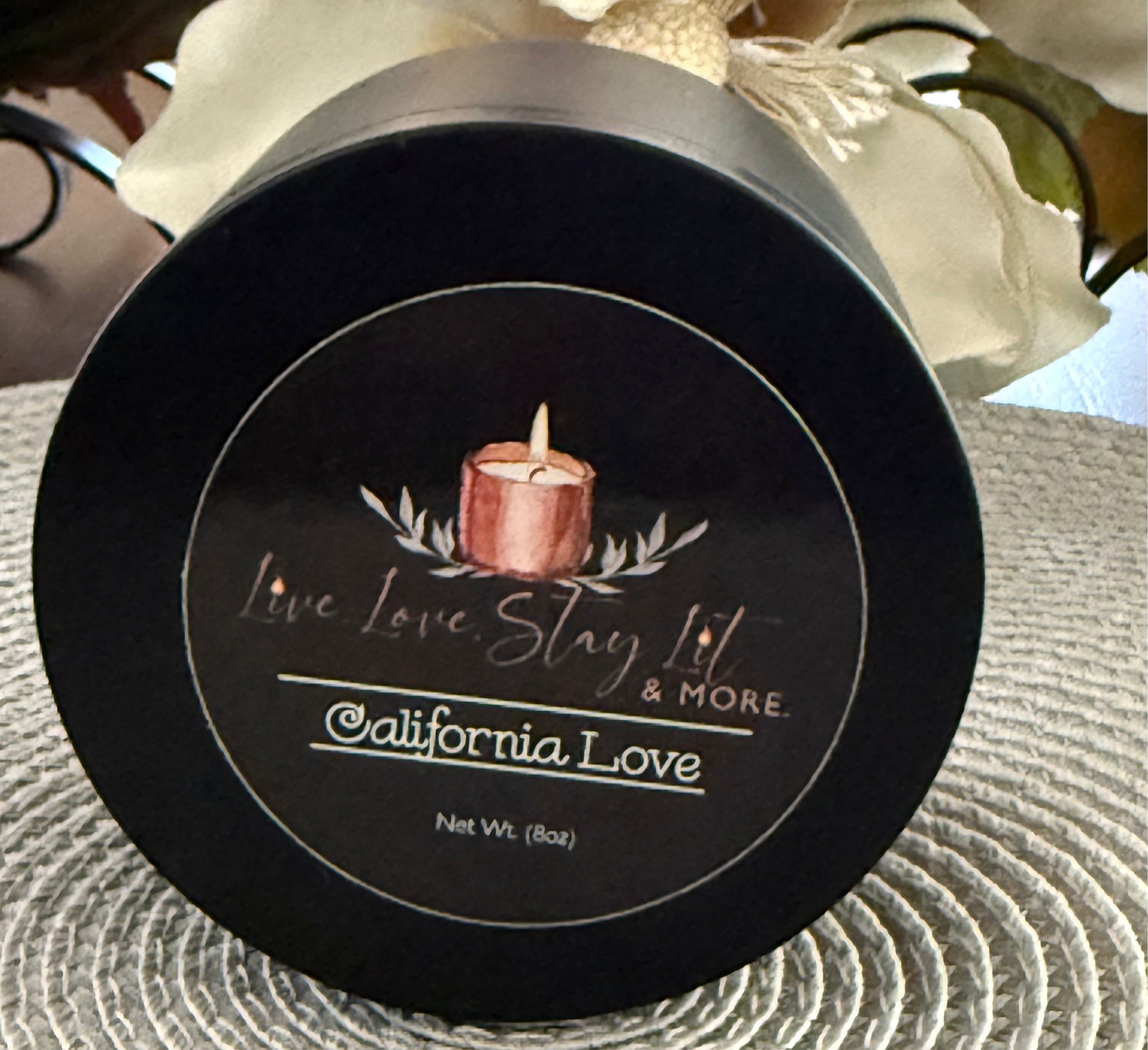 California Love Candle – Coastal Jasmine & Bergamot Blend | 8oz Tin