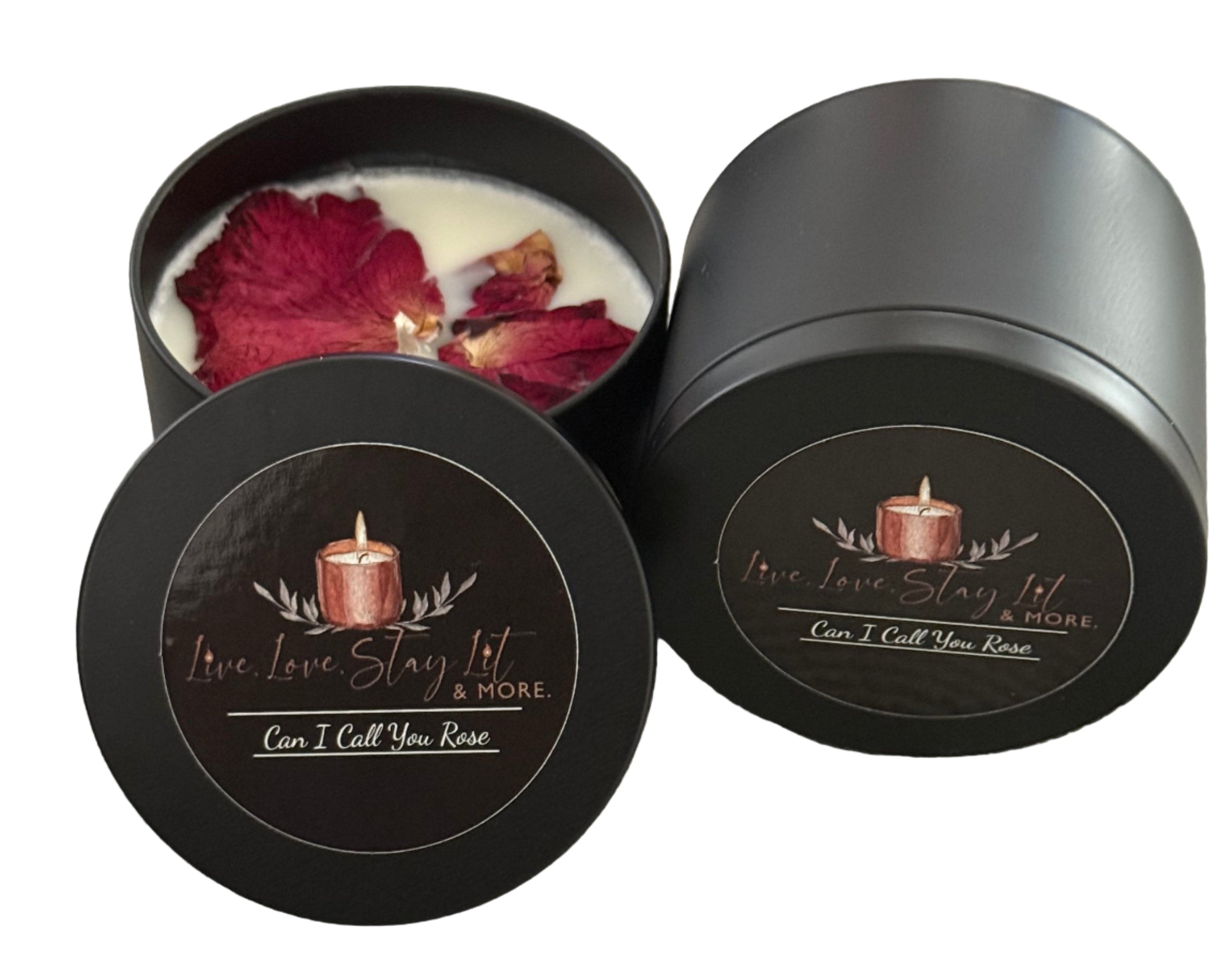 Can I Call You Rose – Luxury Soy Candle | Fresh Rose & Cannabis Rose Blend with Real Rose Petals | Modern Floral Scent for Self-Love & Relaxation