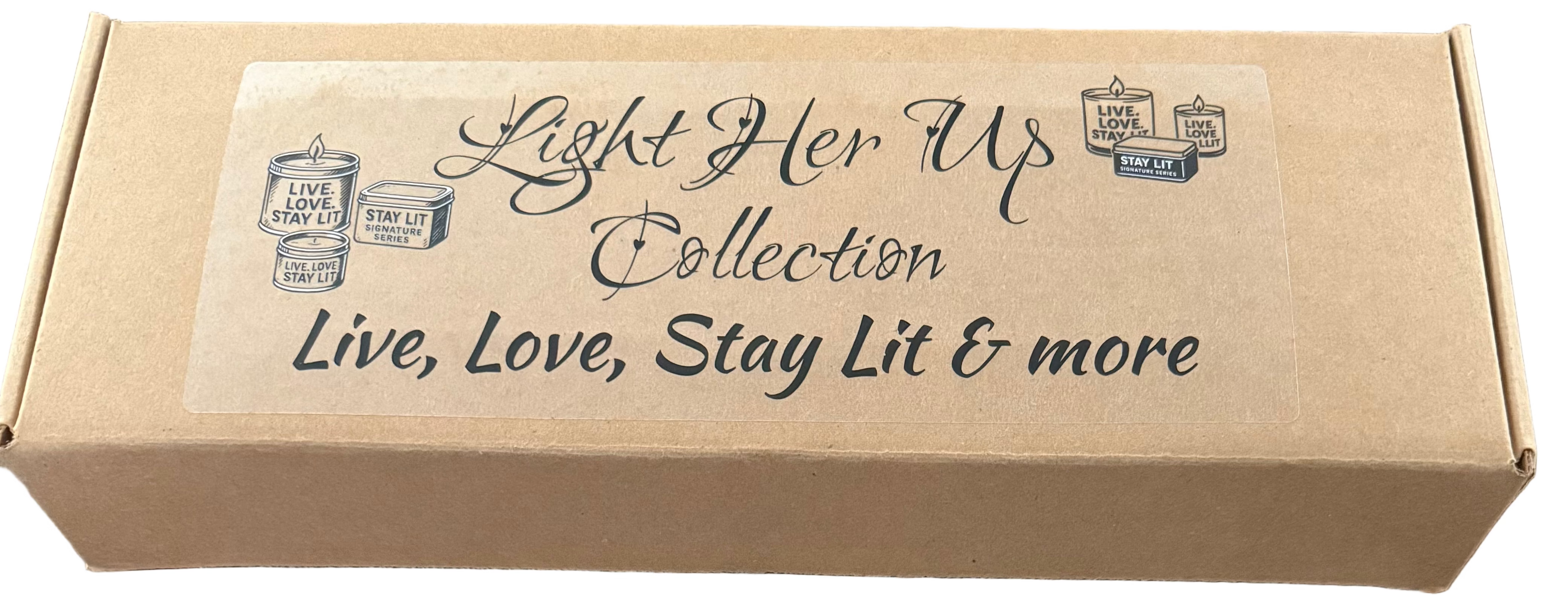 Light Her Up Signature Candle Gift Set – Luxury Black Tin Trio with “Soft But Strong,” “Loving Me First,” & “Glow Up Season” Self-Love Candles