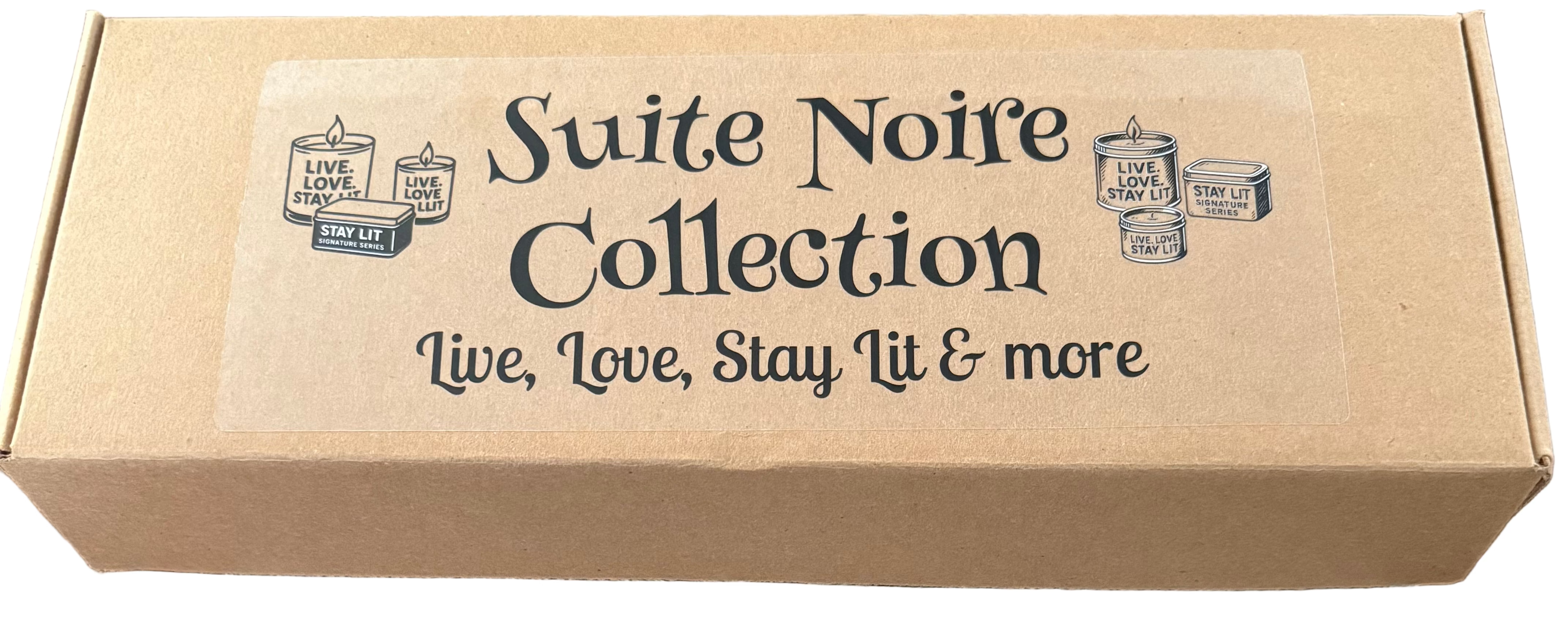 Suite Noire Collection – Luxury Candle Trio with Tea Rose & Bergamot, Terra & Timber, and White Lotus & Coconut