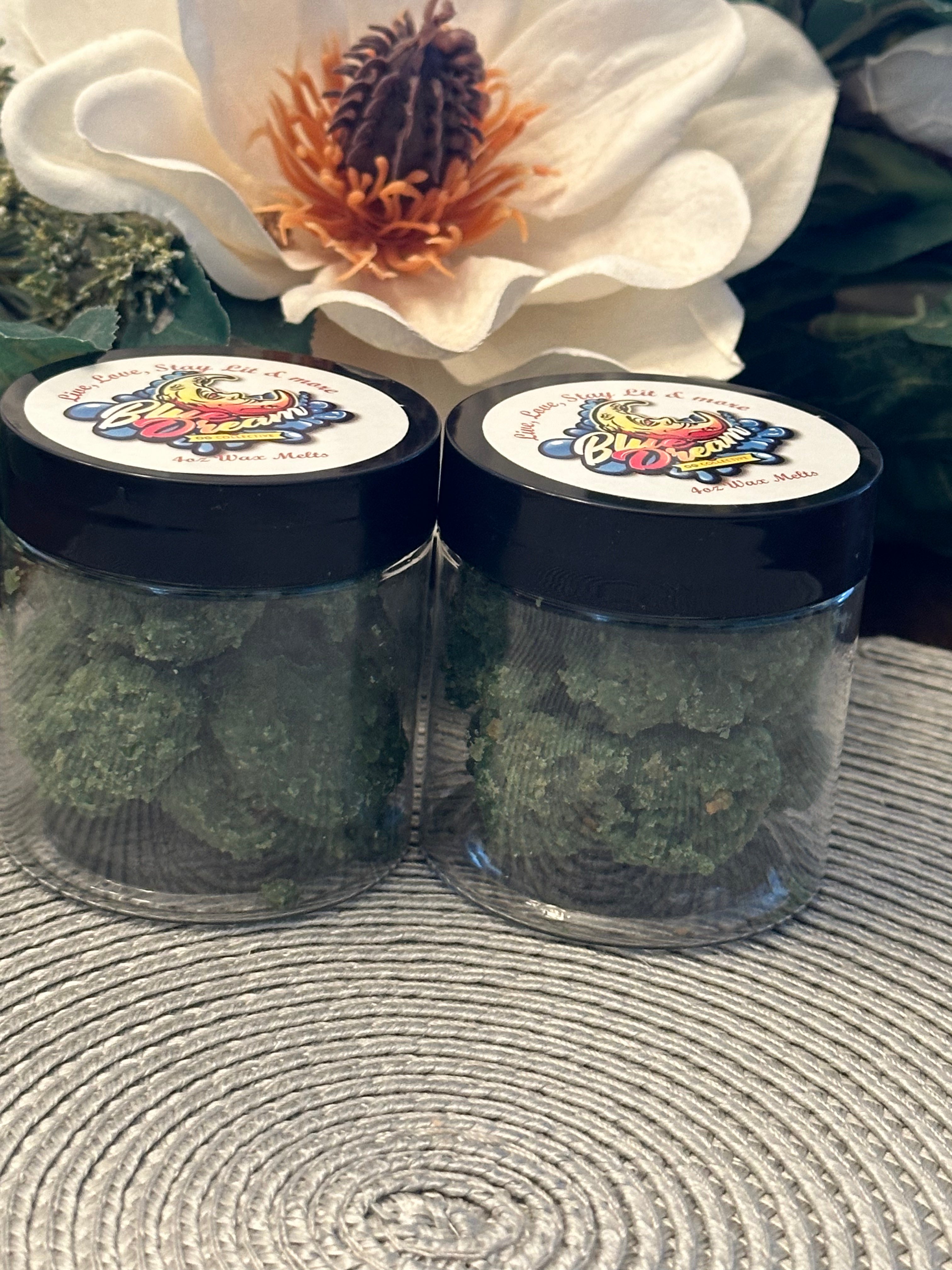 Blue Dream Wax Melts – 420-Inspired Novelty Wax Melts (No THC or CBD) | Realistic Bud Design, Sweet Blueberry Aroma, Handmade Soy Wax Melts