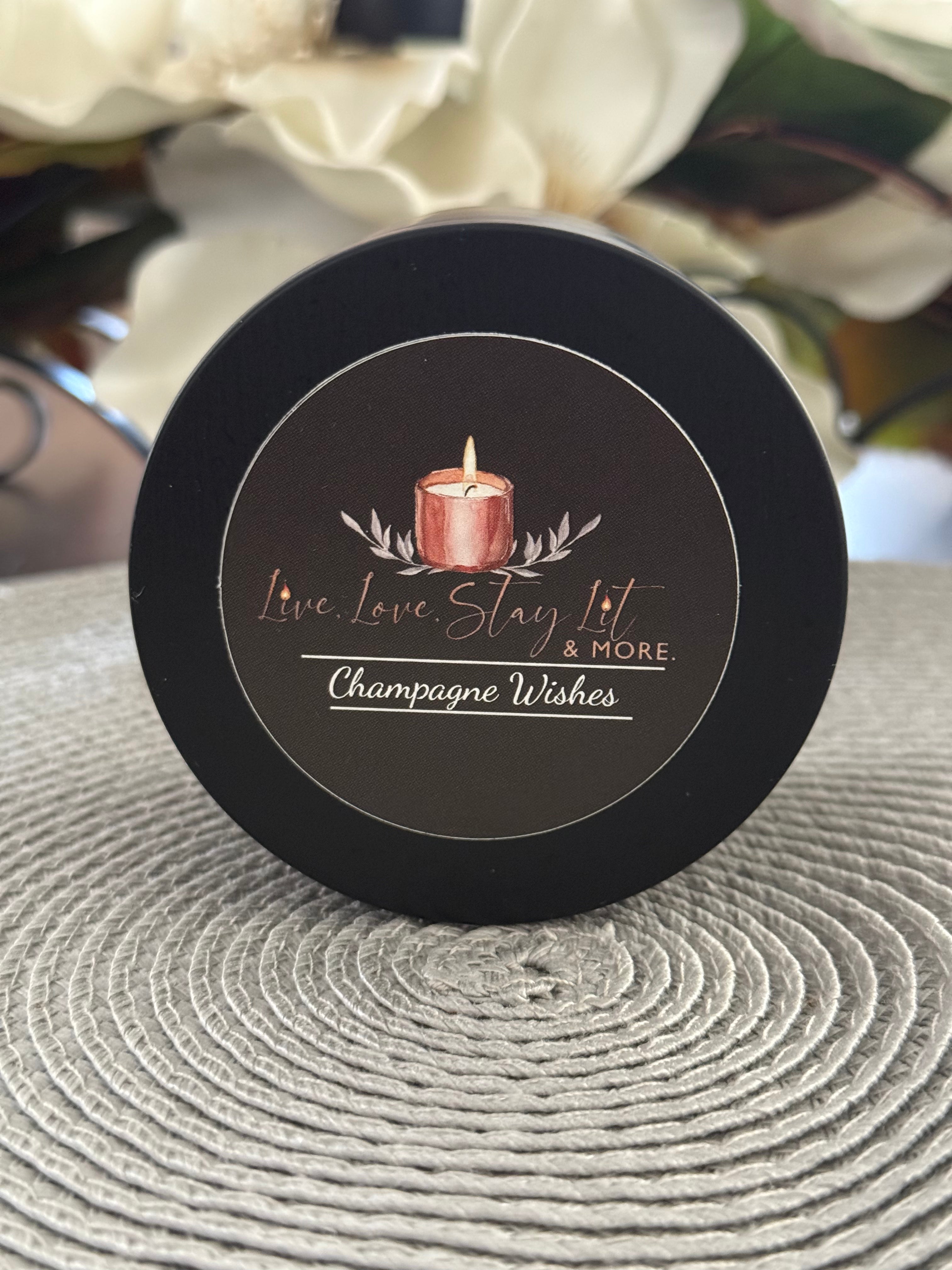 Champagne Wishes Candle – Fruity Bubbly Blend | 8oz Celebration Scent