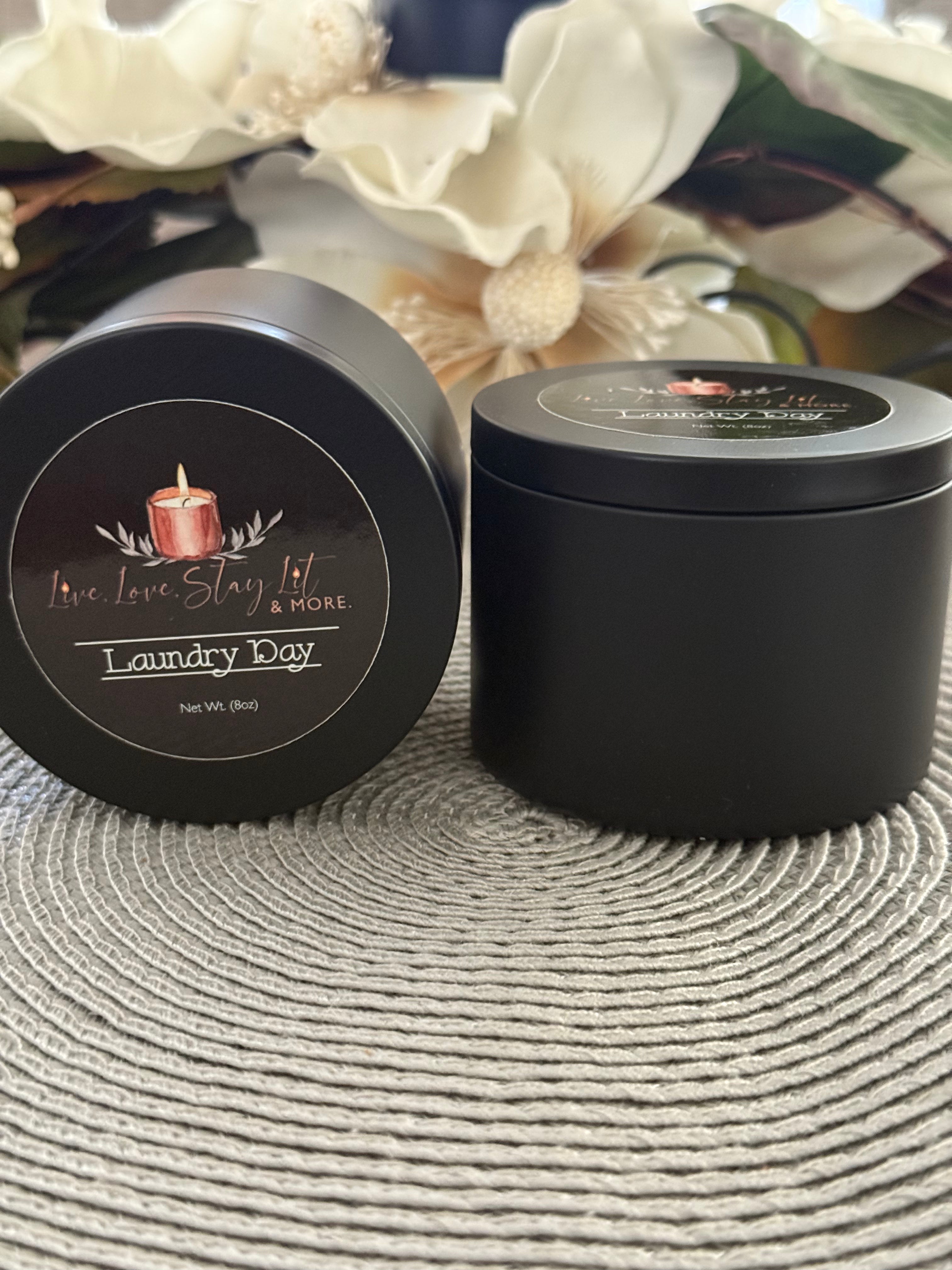 Laundry Day Candle – Fresh Cotton, White Musk & Citrus | Clean Sheet Scent Hand-Poured Soy Candle