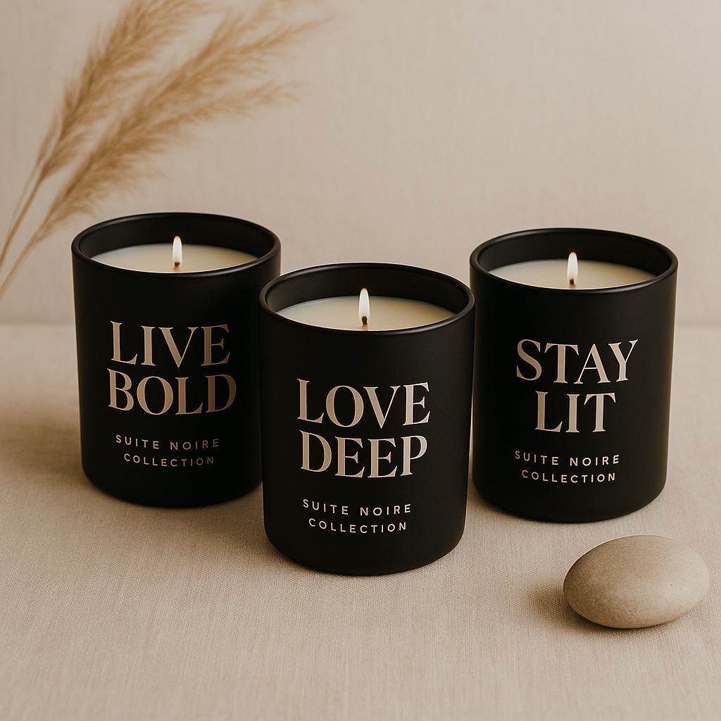 Stay Lit Signature Candle Series – Luxury 3-Piece Scented Candle Trio for Confidence, Love & Everyday Glow