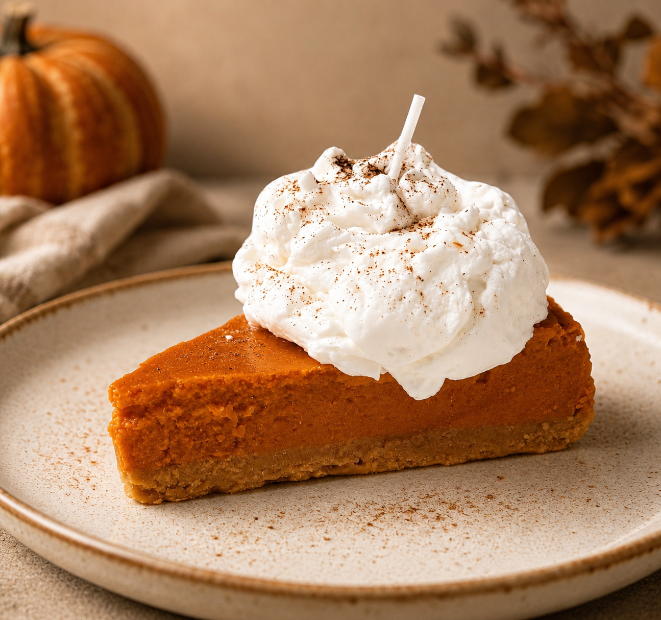 Pie Slice Candle - Pumpkin Pie