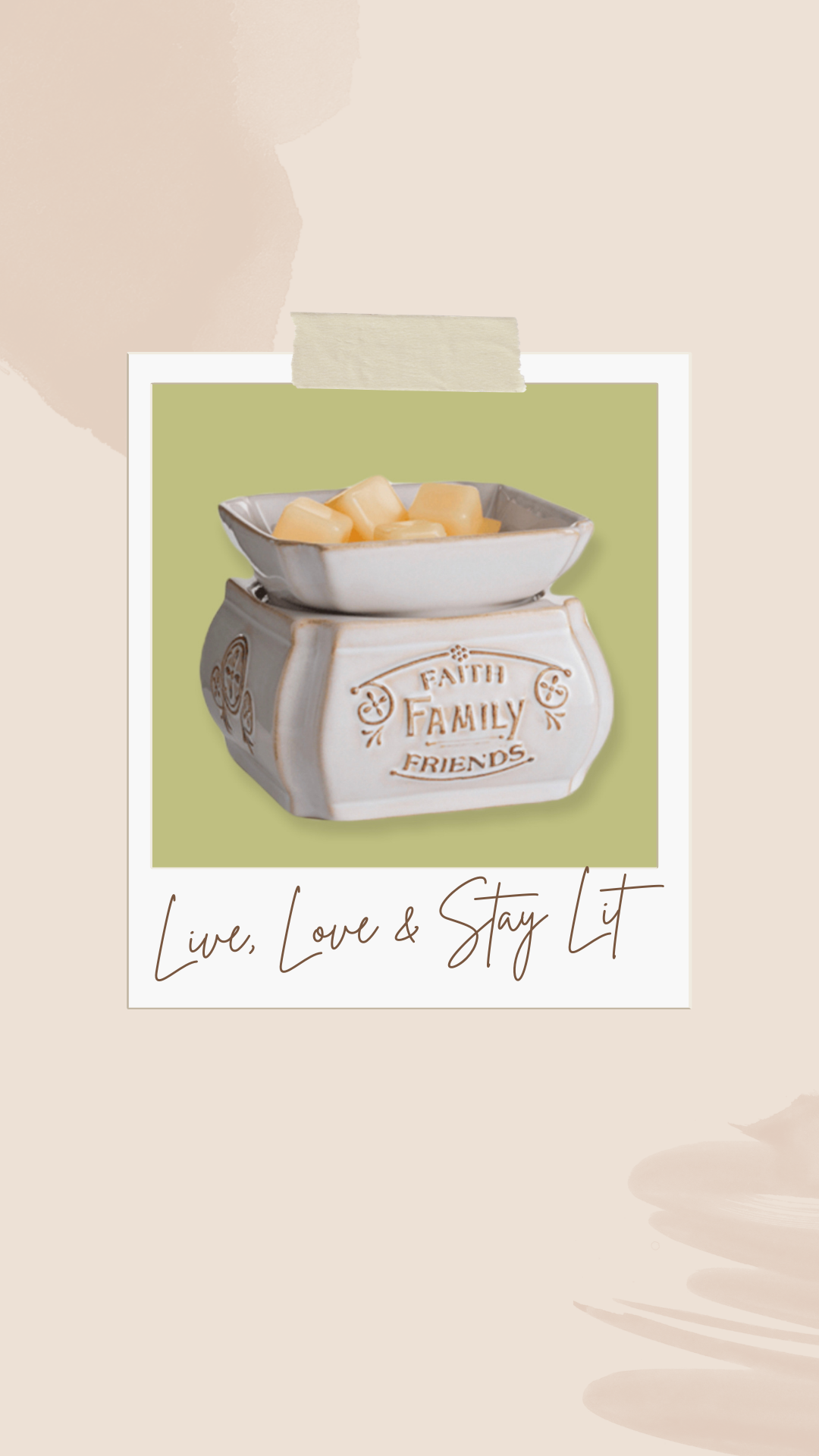 Faith, Family, Friends 2-in-1 Fragrance Warmer – Electric Wax Melt & Candle Warmer | Inspirational Home Décor, Safe Flameless Scent for 10oz Candles
