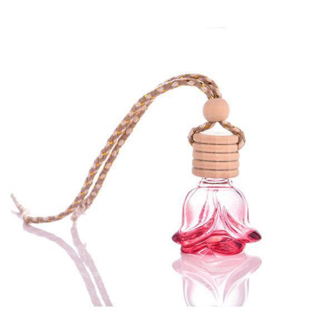 Hanging Car Diffuser – Grapefruit & Mangosteen, Pineapple Sage, Love Spell, Jamaica Me Crazy & Bohemian Rose | Long-Lasting Natural Oil Car Air Freshener with Wooden Cap