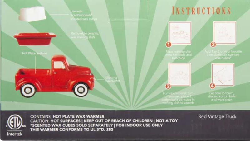Vintage Truck Wax Warmer with Working Headlights – Nostalgic Electric Wax Melt Warmer for Home Fragrance