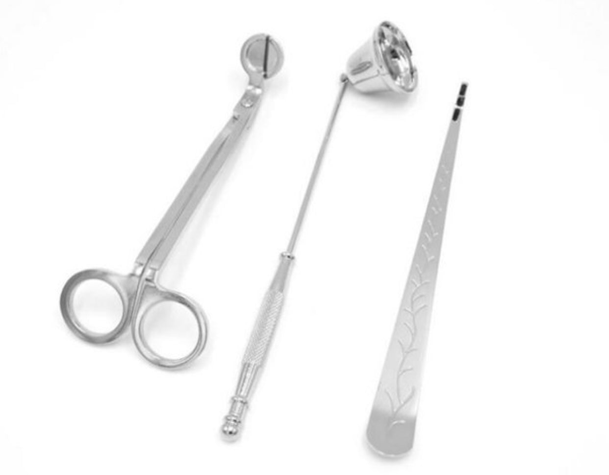 Candle Care Kit – Wick Trimmer, Snuffer & Wick Dipper Set | Luxury Candle Accessories with Velvet Storage Bag for Candle Lovers