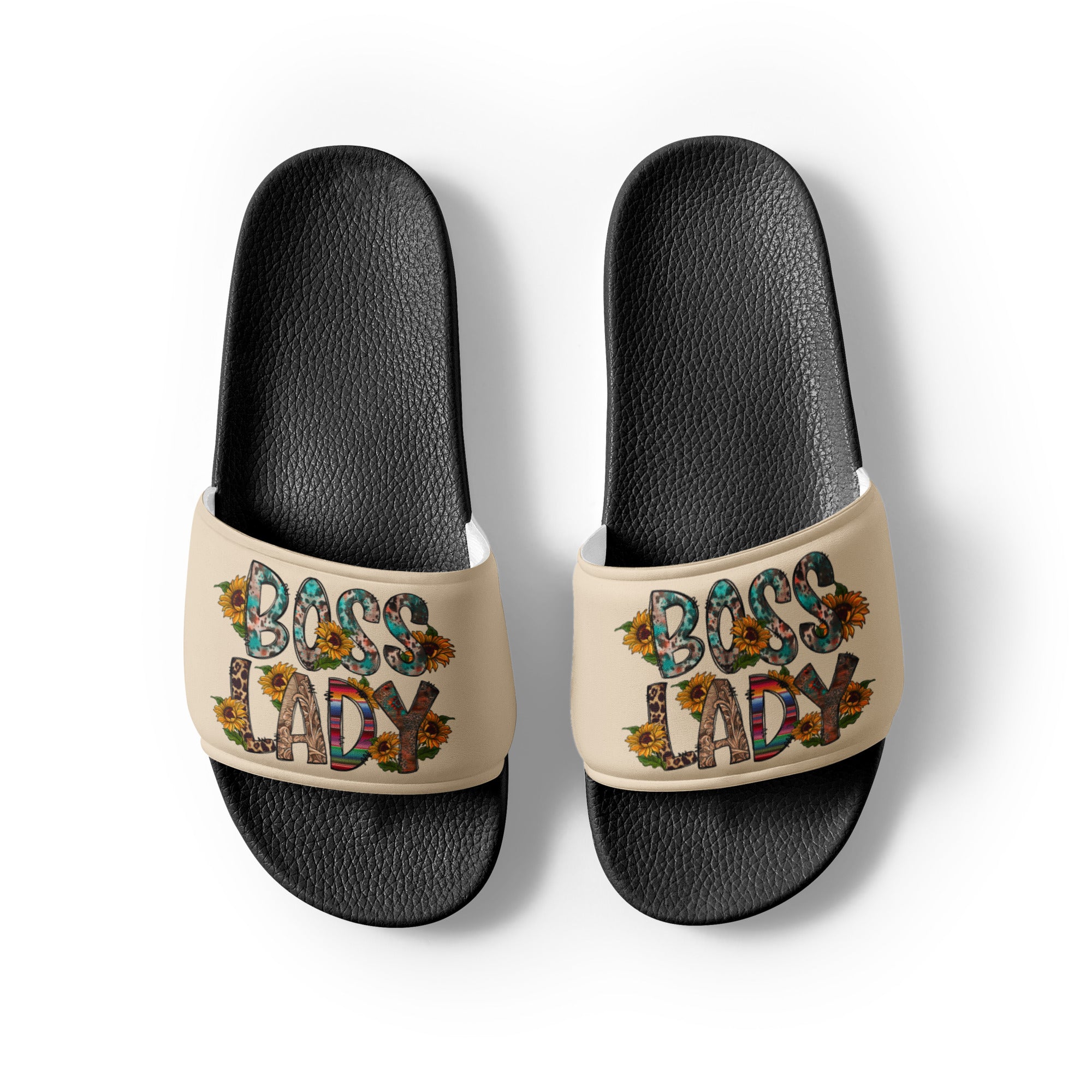 Boss Lady Slides – Cushioned Comfort Slides for Women | Summer Beach & Pool Sandals