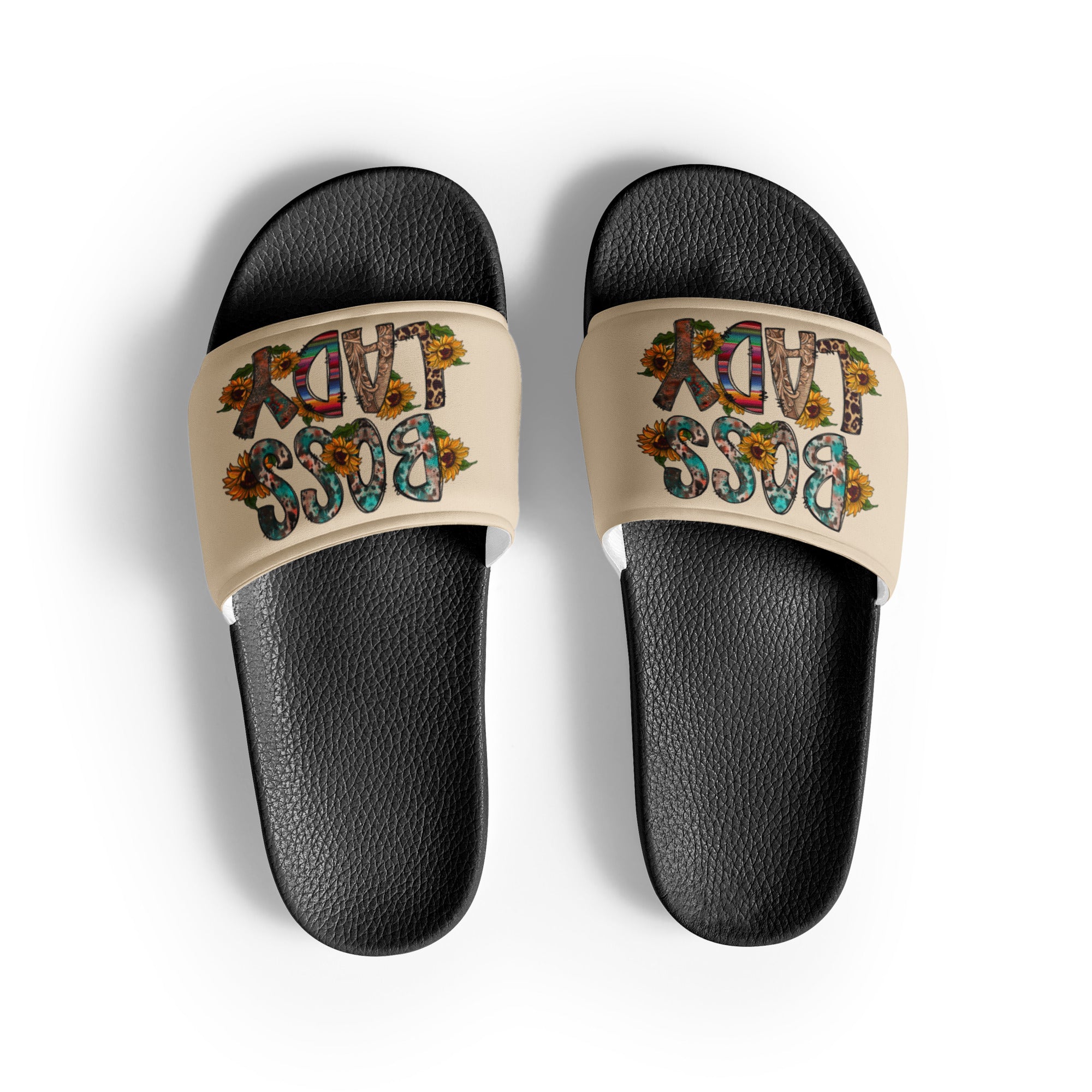 Boss Lady Slides – Cushioned Comfort Slides for Women | Summer Beach & Pool Sandals