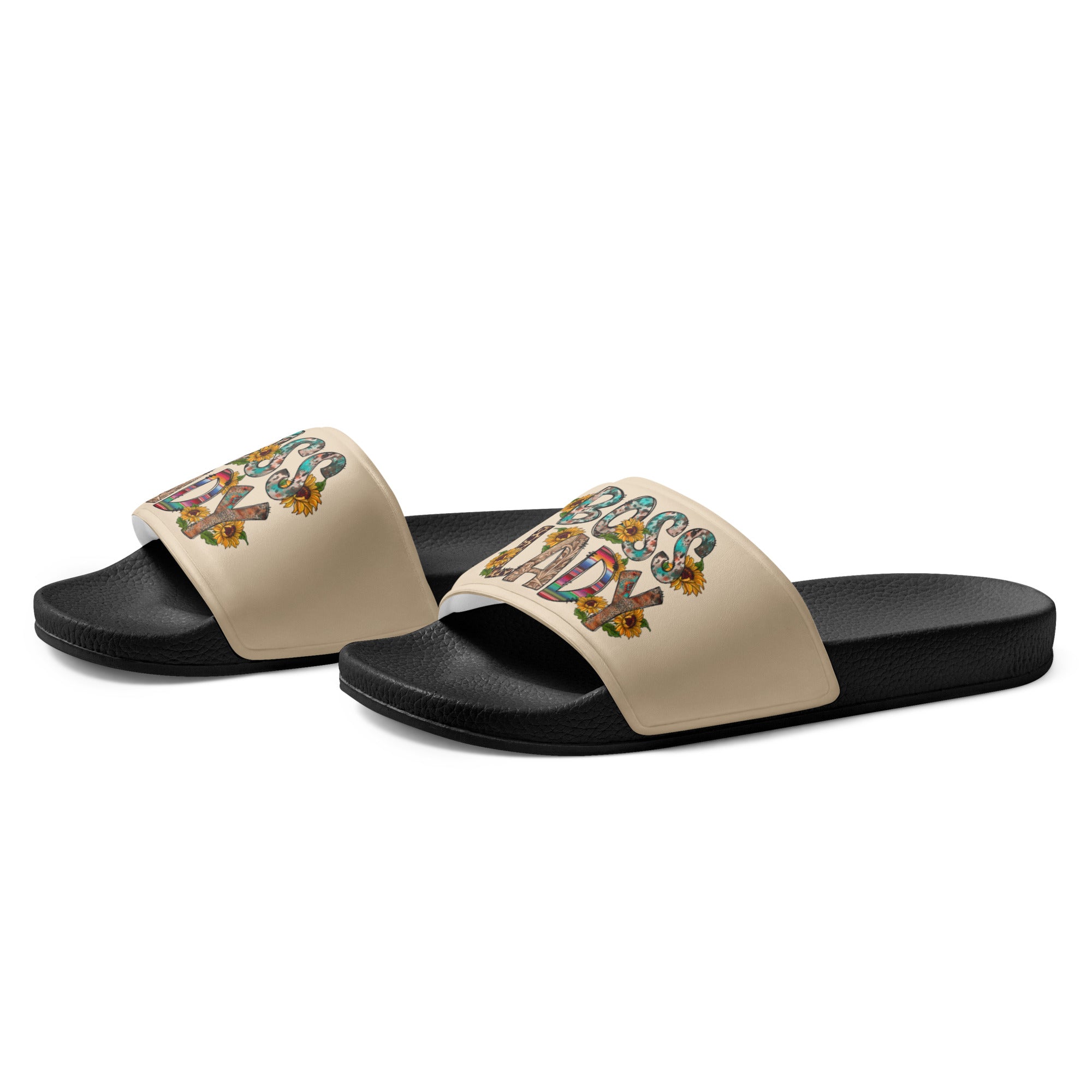 Boss Lady Slides – Cushioned Comfort Slides for Women | Summer Beach & Pool Sandals