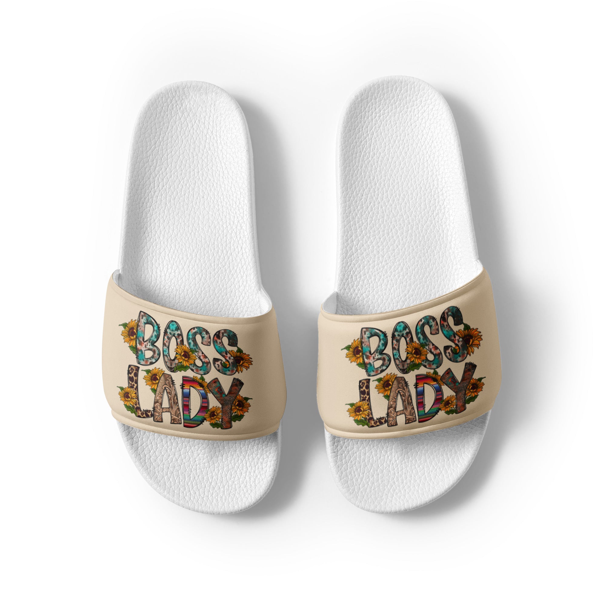 Boss Lady Slides – Cushioned Comfort Slides for Women | Summer Beach & Pool Sandals