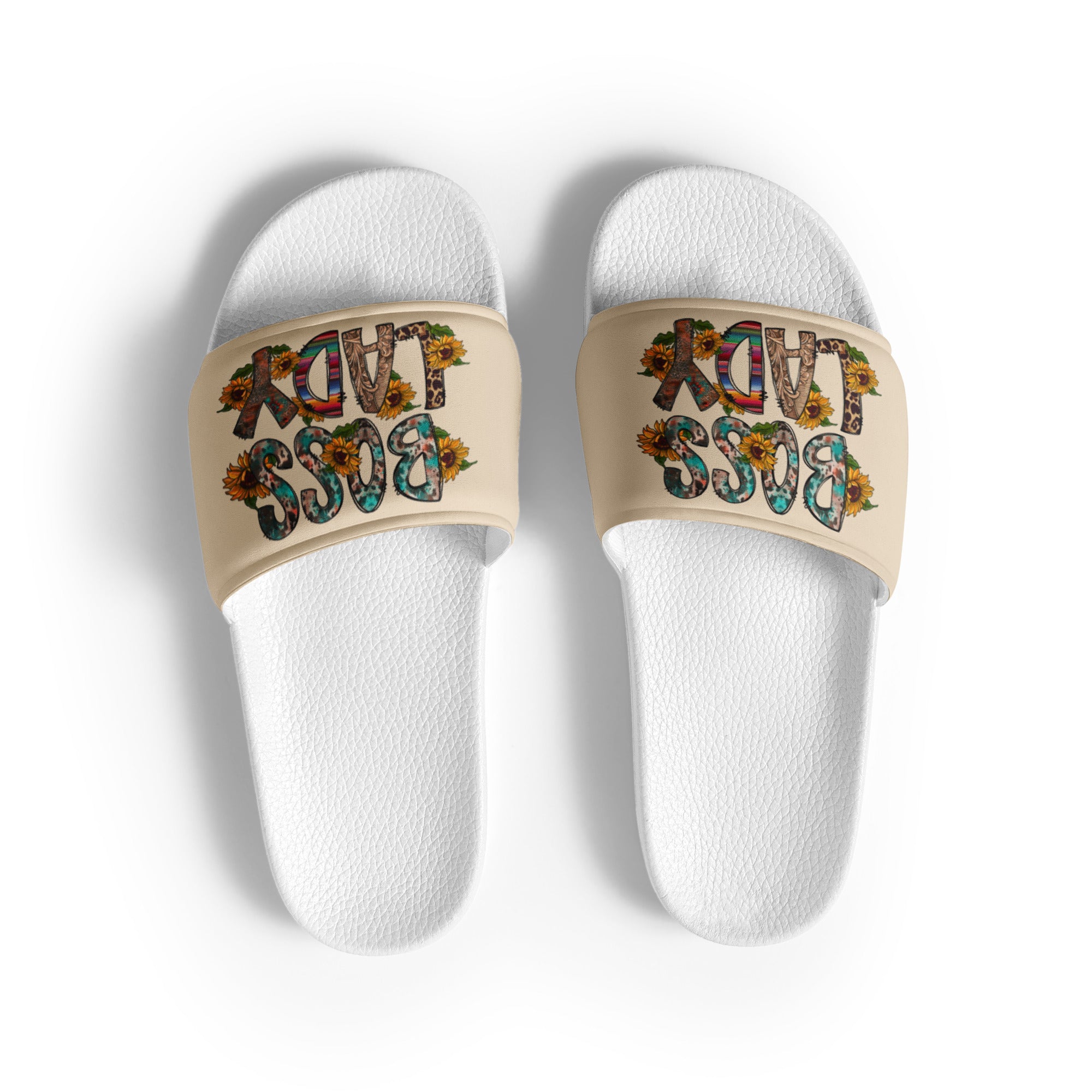 Boss Lady Slides – Cushioned Comfort Slides for Women | Summer Beach & Pool Sandals